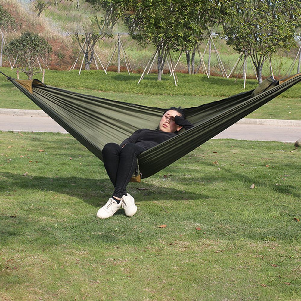 YELANGEZU WZ-112 280x140cm Single / Double Person Outdoor Hammock Ultra-light Camping Hanging Swing Bed with Zipper Mosquito Net