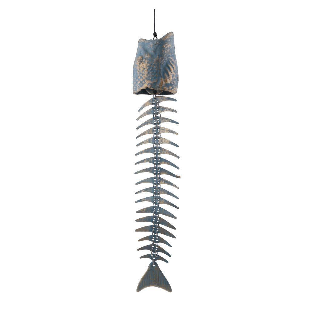 Wind Chimes Fishbone Pattern Door Hanging Bells Pendant