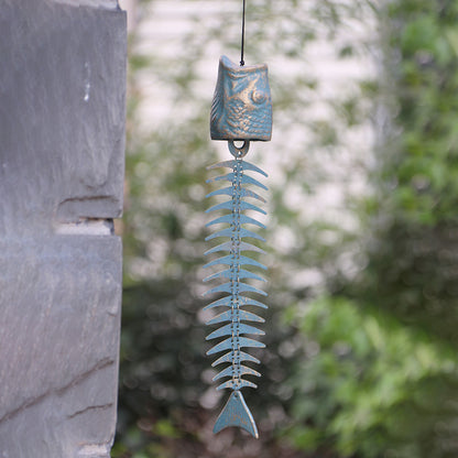 Wind Chimes Fishbone Pattern Door Hanging Bells Pendant