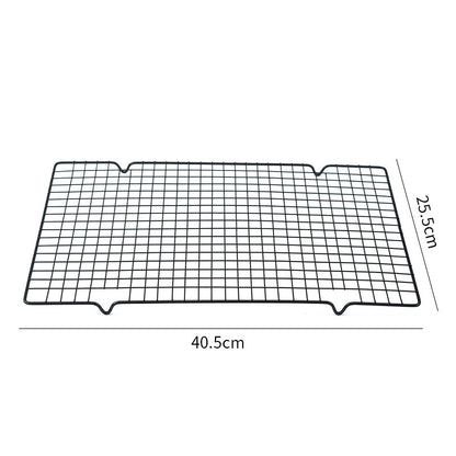 Large Size/40.5*25.5cm Square Cake Cooling Rack Carbon Steel Wire Rack for Cooking/Roasting/Grilling