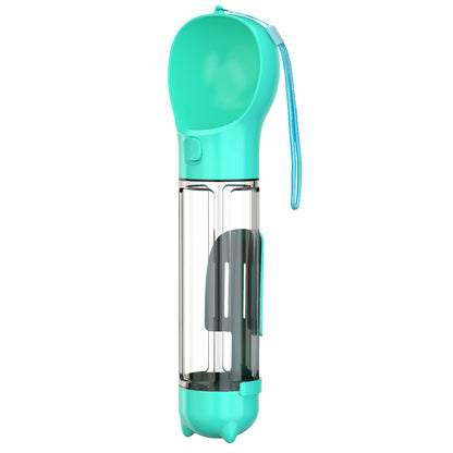 SH-01 Multifunction Pet Dog 500ML Water Bottle with Poop Bag Dispenser (BPA-Free, FDA Certified)