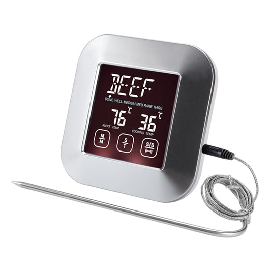 TS-82 Kitchen Food Cooking Meat Thermometer LED Display Touch Screen Electronic Timing Thermometer with Probe