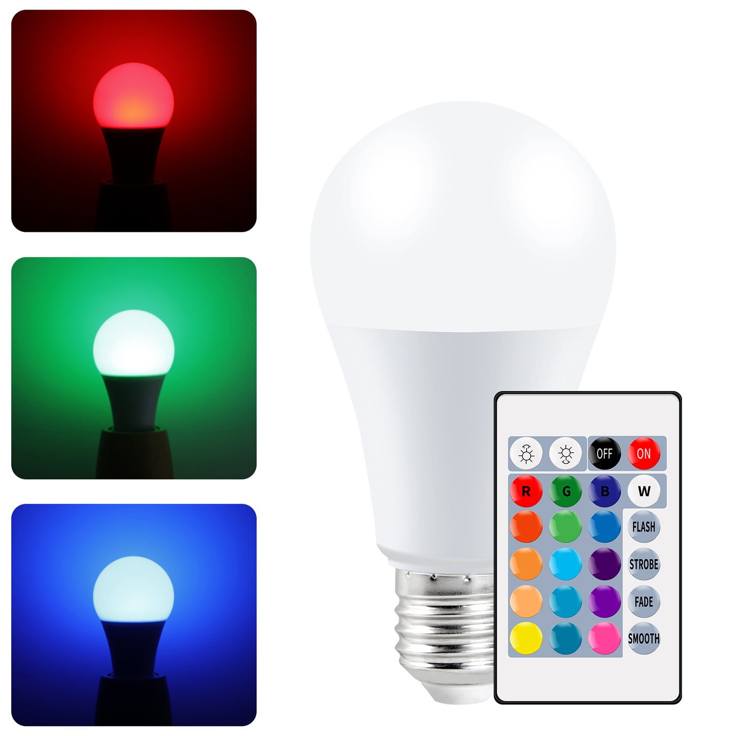 5W E27 RGB LED Bulb Light Remote Control Colorful Changing Home Decorative Atmosphere Lamp