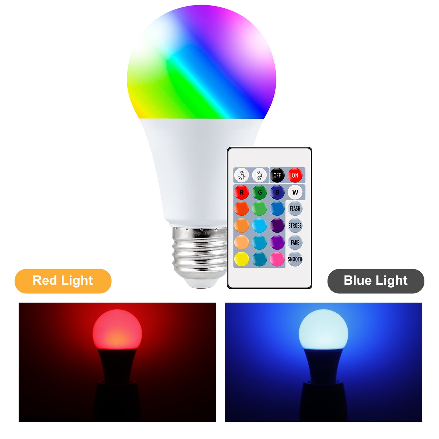 10W E27 RGB LED Bulb Light Remote Control Colorful Changing Atmosphere Lamp for Home Party