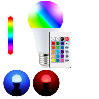 10W E27 RGB LED Bulb Light Remote Control Colorful Changing Atmosphere Lamp for Home Party