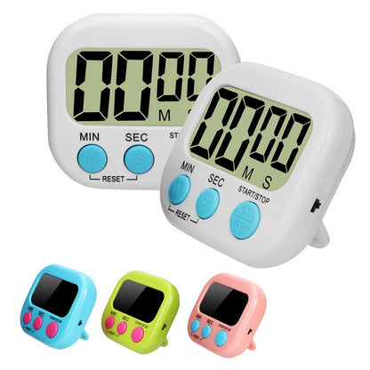 Digital Kitchen Timer Magnetic LCD Alarm Stopwatch Cooking Timer with Stand for Baking Sports Games