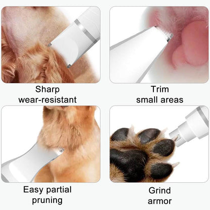 H02022 Dog Grooming Kit 4-in-1 Pet Clippers Low Noise 600mAh Rechargeable Cordless Electric Quiet Hair Clippers Set