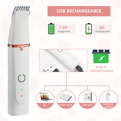 HD2050 4 in 1 Pet Electric Hair Trimmer with 4 Blades Grooming Clipper Nail Grinder Tool Kit