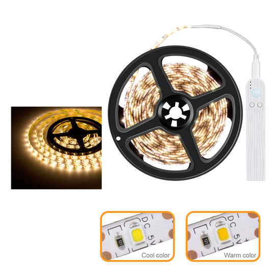 3m Waterproof LED Strip Light Battery Operated Human Body Induction Cabinet Light Bar