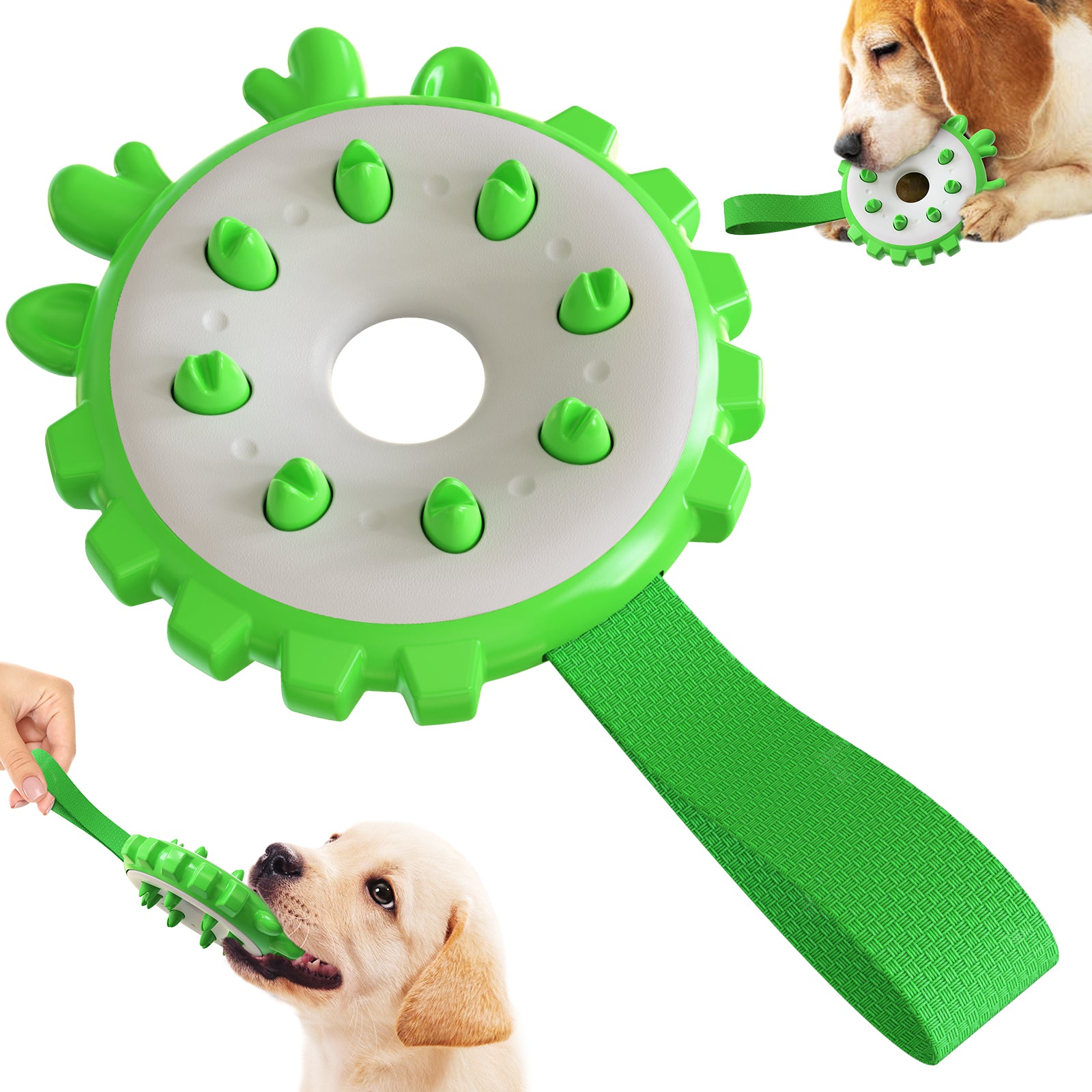 YH-01 Round Ring Shape Pet Dog Teeth Cleaning Chewing Bite Toy Playing Catch Interactive Toy