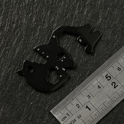 XI-G2 18 in 1 Tool Card Portable Skull Shape Stainless Steel Credit Card Multi-tool EDC Survival Gear