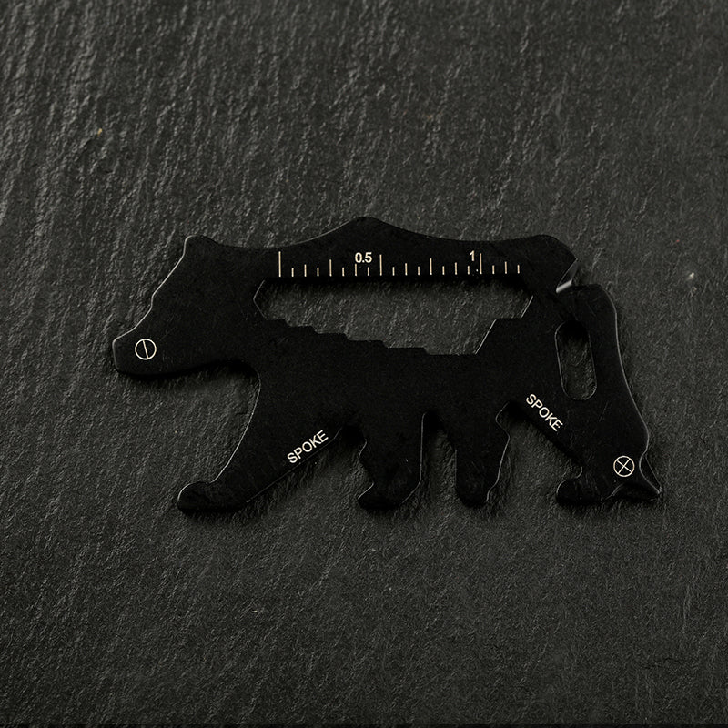 XI-G6 15 in 1 Tool Card Polar Bear Shape Stainless Steel Credit Card Multi-tool EDC Survival Gear