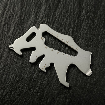 XI-G6 15 in 1 Tool Card Polar Bear Shape Stainless Steel Credit Card Multi-tool EDC Survival Gear