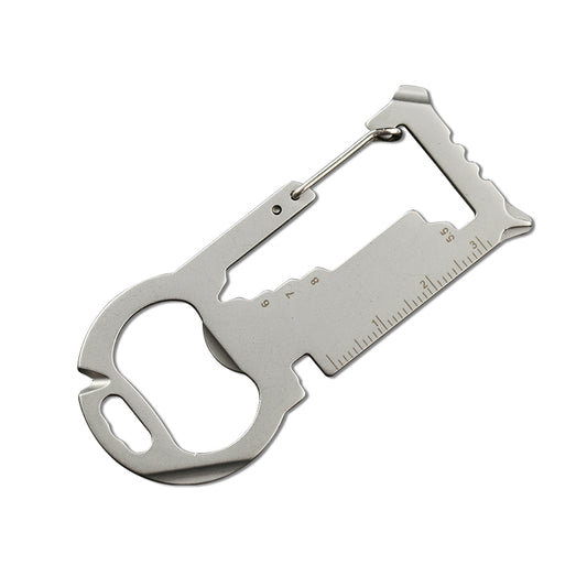 XI-G3 Multifunction Stainless Steel Credit Card Multi-tool EDC Survival Gear with Carabiner