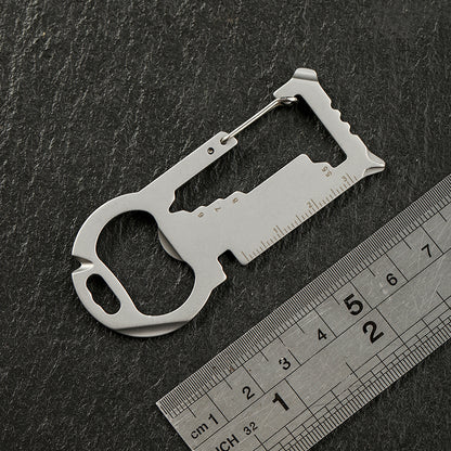 XI-G3 Multifunction Stainless Steel Credit Card Multi-tool EDC Survival Gear with Carabiner