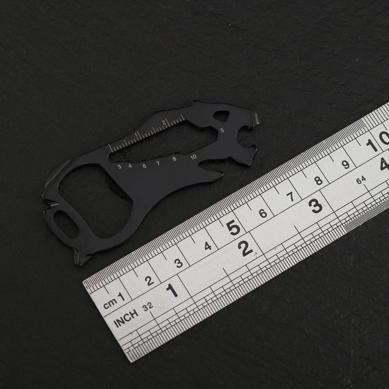 XI-G1 16 in 1 Tool Card Tiger Shape Stainless Steel Credit Card Multi-tool EDC Survival Gear