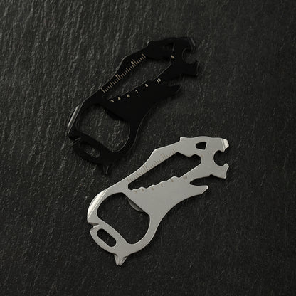 XI-G1 16 in 1 Tool Card Tiger Shape Stainless Steel Credit Card Multi-tool EDC Survival Gear