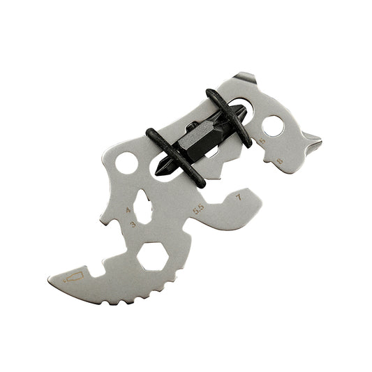 XI-G8 14 in 1 Tool Card Rhino Shape Stainless Steel Multi-tool EDC Survival Gear