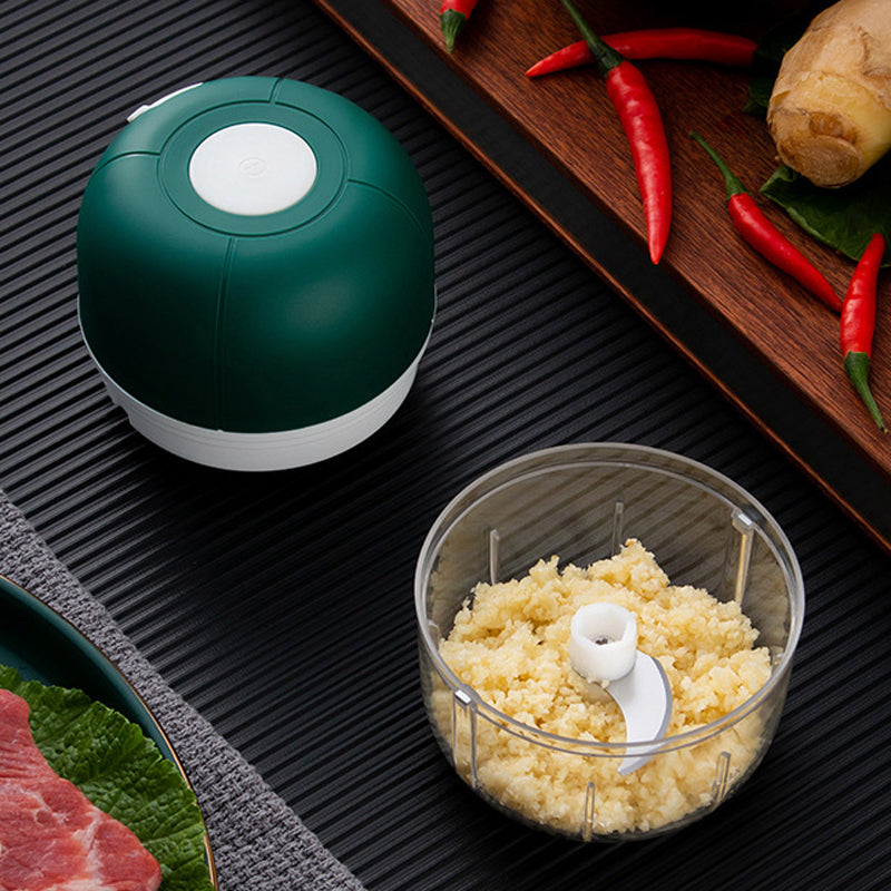 100ml Mini USB Charging Garlic Chopper Kitchen Vegetable Ginger Masher Crusher (BPA Free, without FDA Certificate)