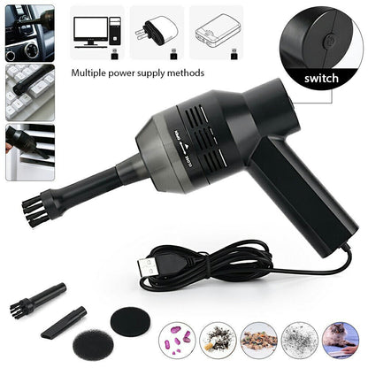 HK6019A USB Wired Portable Vacuum Cleaner Super-Mini Hand-Held Cleaner for Car/House/Pet House/Keyboard Cleaning