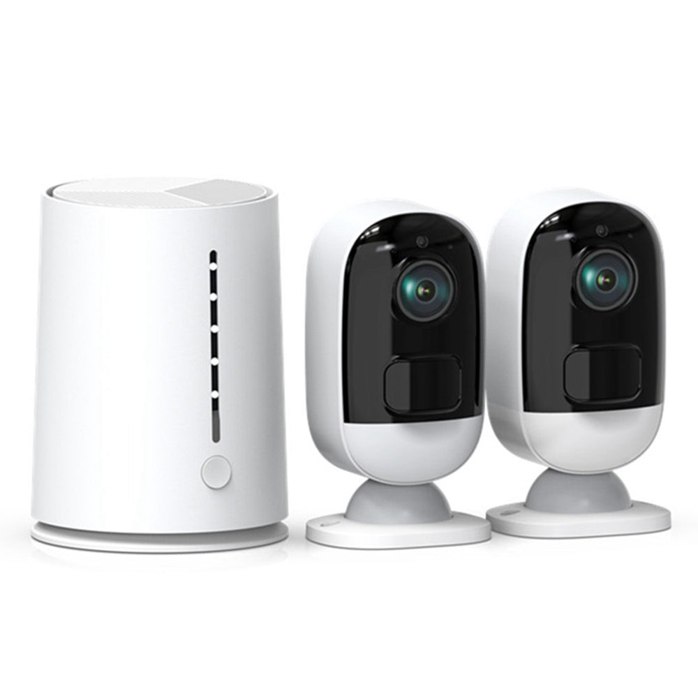 XF-F1 WiFi Base Station and 2 Cameras 3MP HD Indoor Outdoor Wireless Smart Home Camera with Night Vision Two-way Audio Function