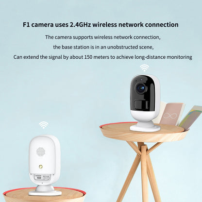 XF-F1 WiFi Base Station and 2 Cameras 3MP HD Indoor Outdoor Wireless Smart Home Camera with Night Vision Two-way Audio Function