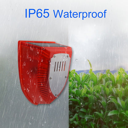 N911M Motion Sensor Solar Alarm Light IP65 Waterproof Farm Garden Dog Barking Gunshot Sound Animal Repellent Security Lamp