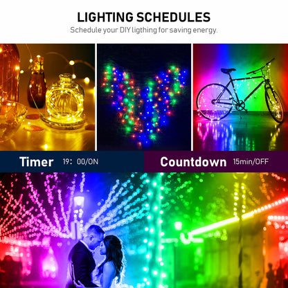 LEMONDA SMART BSL1 5m 33-LED Copper Wire USB Bluetooth Smart Festival Party Decorative Colorful LED String Light Waterproof Remote Control Music Sync Fairy Light