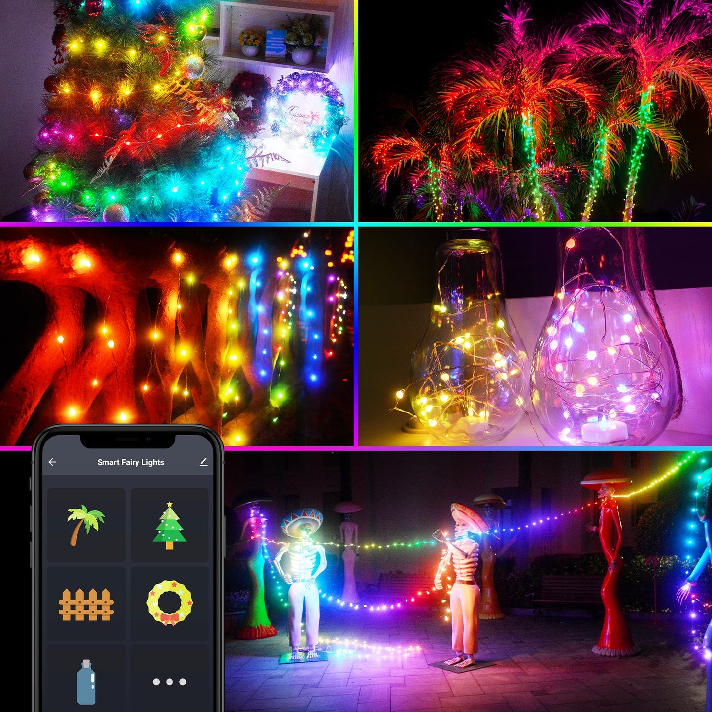 LEMONDA SMART BSL1 5m 33-LED Copper Wire USB Bluetooth Smart Festival Party Decorative Colorful LED String Light Waterproof Remote Control Music Sync Fairy Light