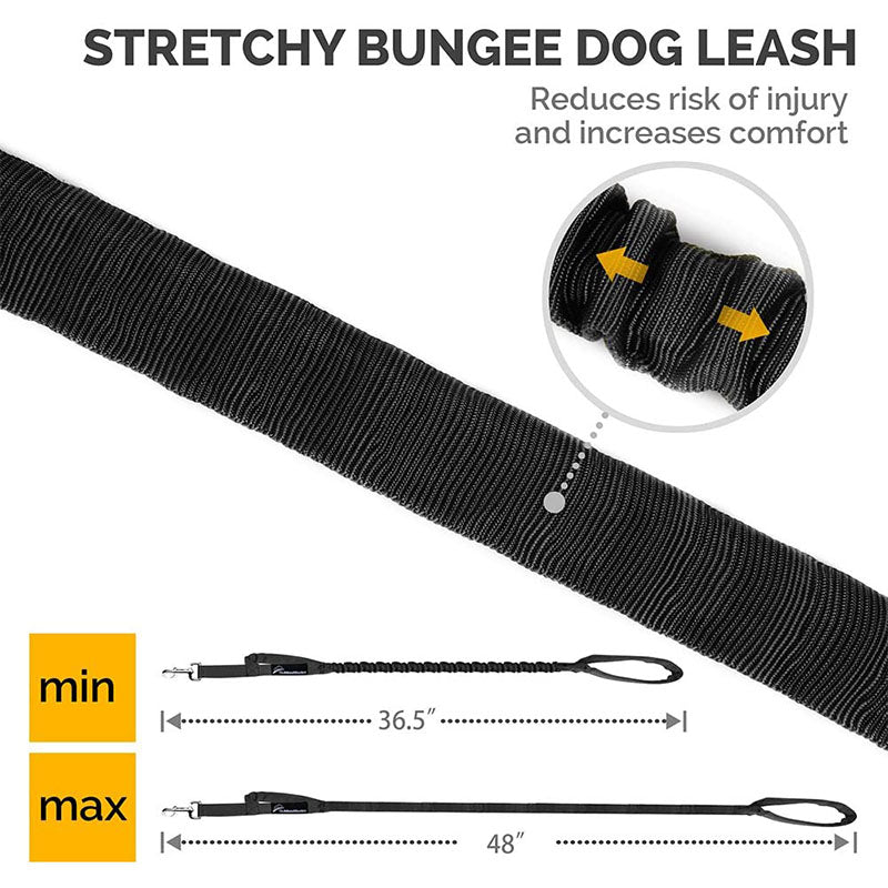 Dog Leash Strong Durable Leash Pulling Rope with Dual Loop Handles