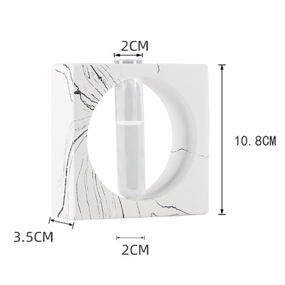 Nordic Style Marble Pattern Hydroponic Transparent Glass Test Tube Vase Cement Flower Planter Table Decoration