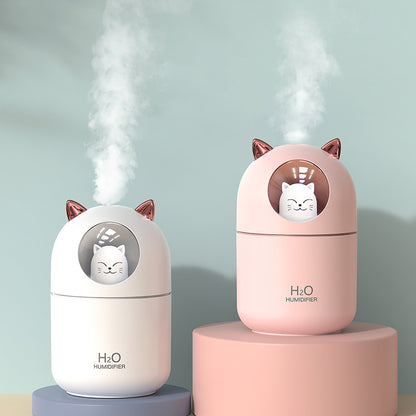 Cute Cat Decor Colorful Night Light Mini Humidifier