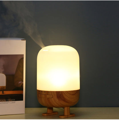 Wood Grain Night Light Bluetooth Speaker Multi-function Aromatherapy Humidifier