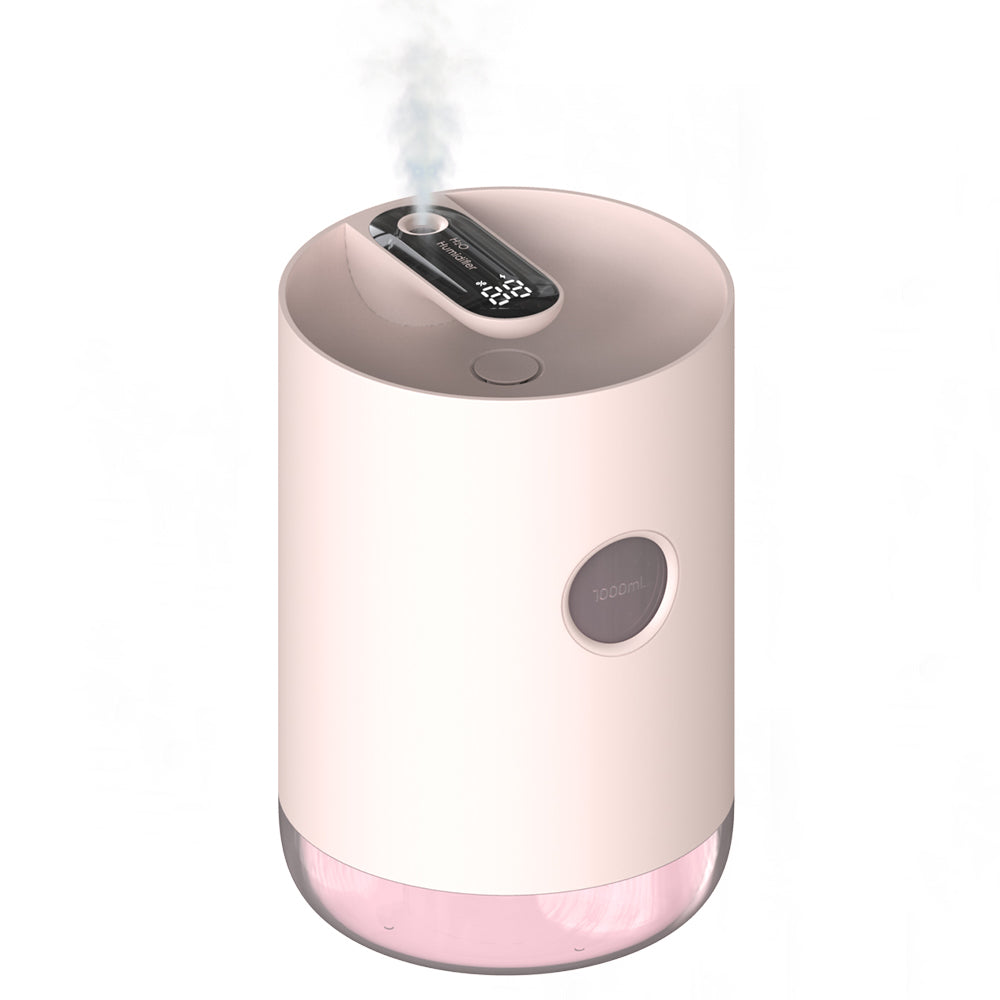 211 1000ml Large Capacity Wireless Humidifier Creative USB Charging Portable Essential Oil Diffuser Aroma Atomizer with Digital Display for Home Office Car