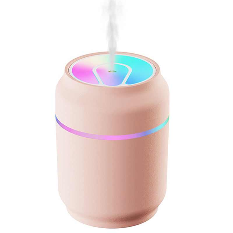 DQ101 Drink Can Design Mini Humidifier USB Mute Home Car Mist Diffuser with Night Light