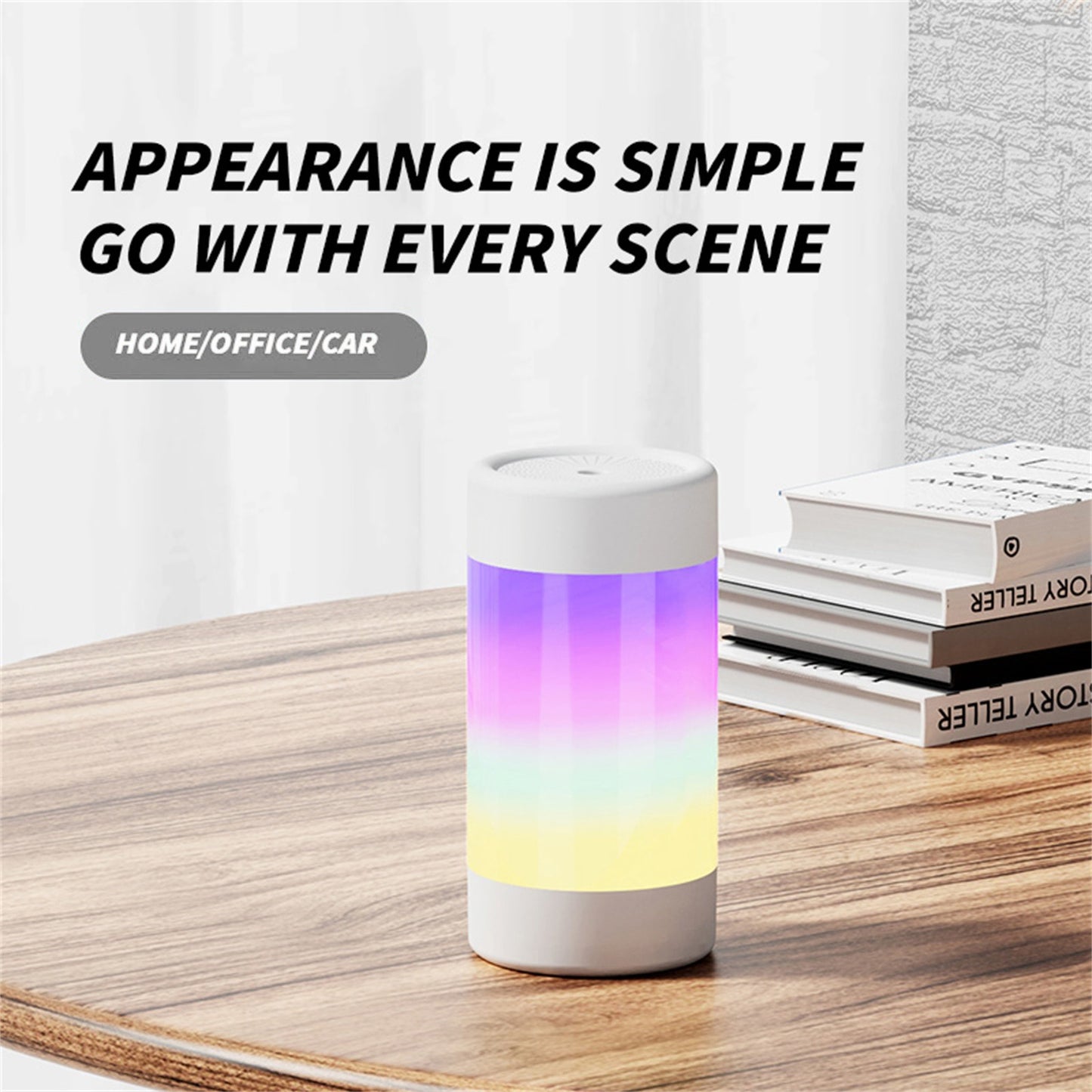 DQ119 300ml Portable Mini Humidifier Aroma Diffuser Atomizer USB Charging Air Purifier with Colorful Light for Home Car Office