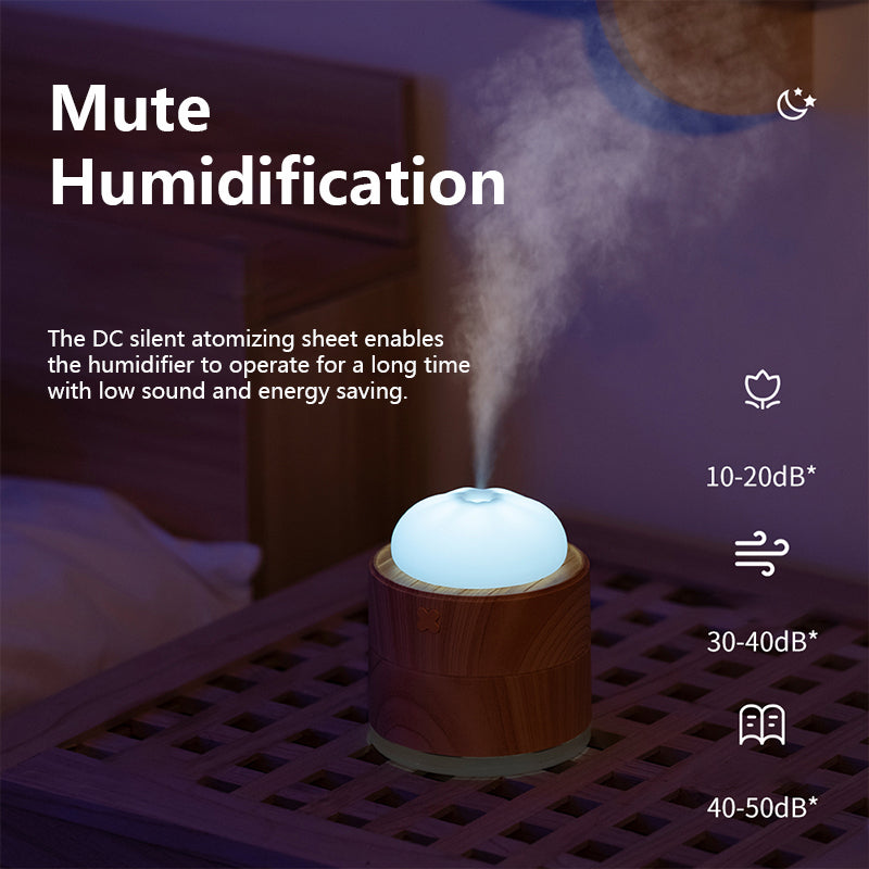 H42 Imitated Silicone Steamed Stuffed Bun Mini Mute Home Humidifier Air Moisturizing USB Mist Diffuser with Night Light