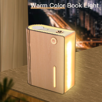 EH0013 Book Shape Wooden USB Humidifier Home Mute Mist Diffuser Night Light