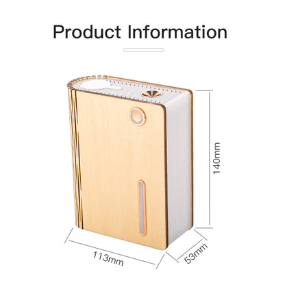 EH0013 Book Shape Wooden USB Humidifier Home Mute Mist Diffuser Night Light