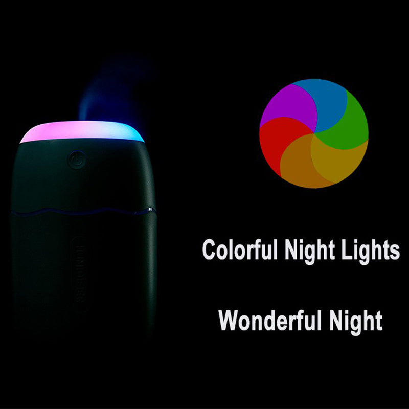 L12 280ml Water Tank USB Powered Nano Fine Mist Humidifier Home Office Mini Mute Diffuser Sprayer with Colorful Night Light