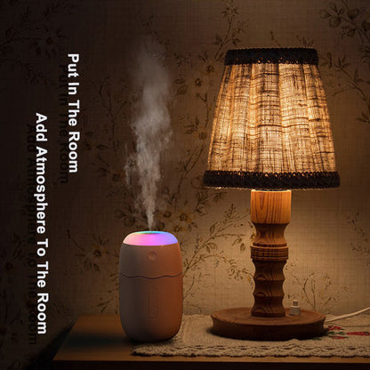 L12 280ml Water Tank USB Powered Nano Fine Mist Humidifier Home Office Mini Mute Diffuser Sprayer with Colorful Night Light