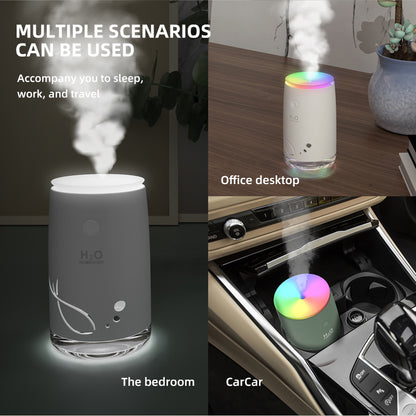 310ML Fish Pattern Design USB Air Humidifier Home Office Mute Essential Oil Aroma Mist Diffuser with Atmosphere Light