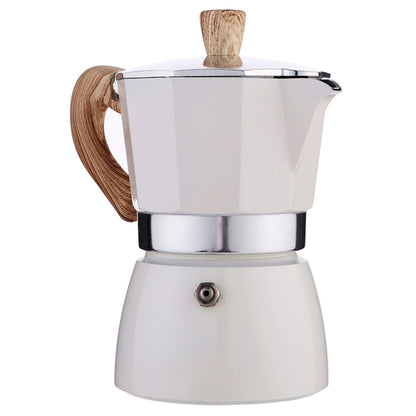 150ml Italian Mocha Espresso Percolator Pot Home Stovetop Coffee Maker Aluminum Moka Pot Kitchen Coffee Making Tool for Three People (No FDA, BPA-free)