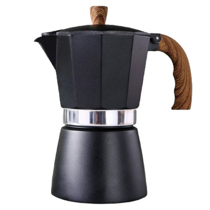 150ml Italian Mocha Espresso Percolator Pot Home Stovetop Coffee Maker Aluminum Moka Pot Kitchen Coffee Making Tool for Three People (No FDA, BPA-free)