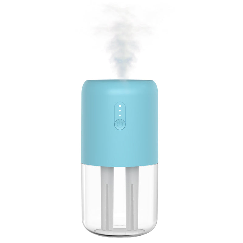 823 Home Humidifier Mini Size 280ml Dual Spray Nozzles Cool Mist Humidifier Quiet Desktop Humidifier with Light