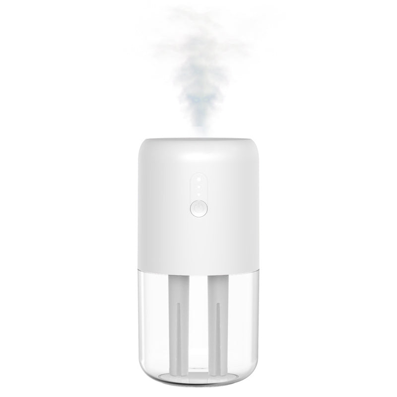 823 Home Humidifier Mini Size 280ml Dual Spray Nozzles Cool Mist Humidifier Quiet Desktop Humidifier with Light