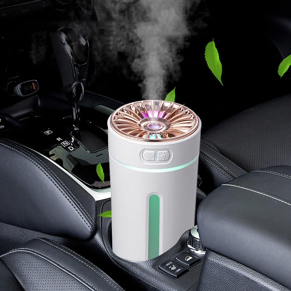 LA-0618S 300ml Portable Humidifier Desktop Air Humidifier Aroma Diffuser Mist Maker with Colorful Light for Office Cars (Battery Version)