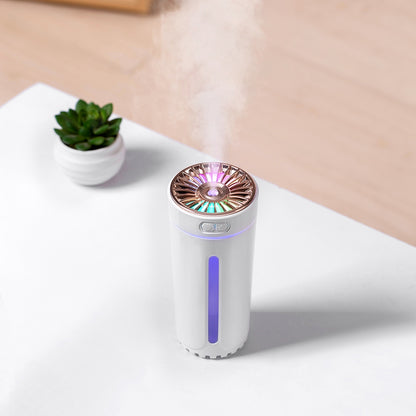 LA-0618S 300ml Portable Humidifier Desktop Air Humidifier Aroma Diffuser Mist Maker with Colorful Light for Office Cars (Battery Version)