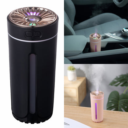 LA-0618 Portable Humidifier Desktop Air Humidifier Aroma Diffuser 300ml Fog Sprayer with Colorful Light for Office Cars