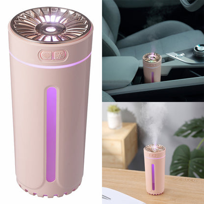 LA-0618 Portable Humidifier Desktop Air Humidifier Aroma Diffuser 300ml Fog Sprayer with Colorful Light for Office Cars